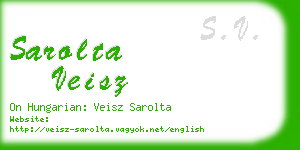 sarolta veisz business card